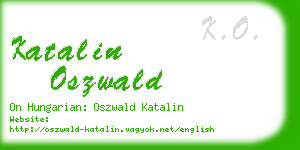 katalin oszwald business card